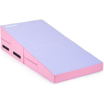 Matladin Folding Gymnastics Cheese Wedge Incline Mat, Gym Fitness Tumbling Skill Shape Mat for Kids Girls Home Training Exercise Main image