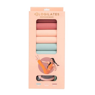 3pk Resistance Bands - Pink/Green/Orange: Foam & TPR, Medium & Light