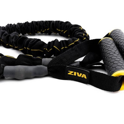Portable Lightweight Resistance Tube Band with Safety Sleeve  - Black Heavy