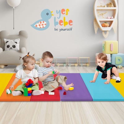 Gymax 6.6Ft x 2.5Ft 5-Panel Thick Folding Gymnastics Mat w/ Carry Handles for Kids Secondary image