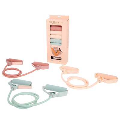 3pk Resistance Bands - Pink/Green/Orange: Foam & TPR, Medium & Light Main image