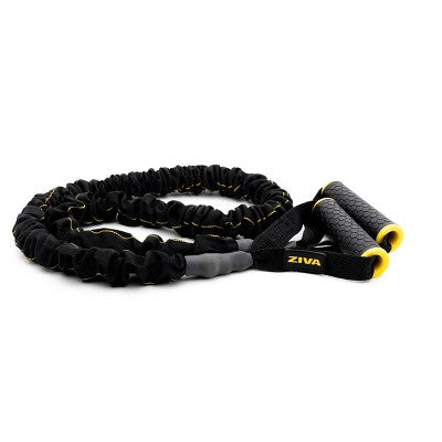 Portable Lightweight Resistance Tube Band with Safety Sleeve  - Black Heavy